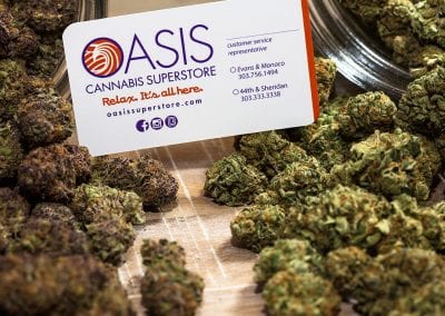 Digital 303 Marijuana Branding: Cannabis buds with cannabis business card