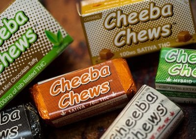 Digital 303 Custom Cannabis Product Photography: Cheeba Chews Chocolates