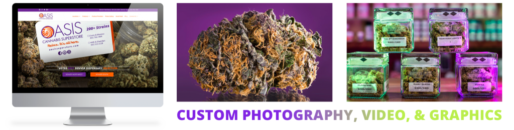 Website Design and Photography and Video for Marijuana